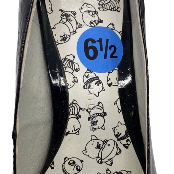 Chinese Laundry Black Leather Jaeger Heels - Picture 7 of 8